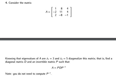 Solved Consider The Matrixa 184 21142 8 1 Knowing That