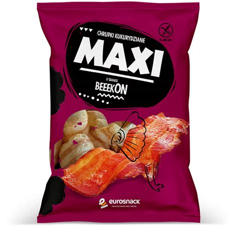 MAXI Chrupki Kukurydziane O Smaku Bekonowym 130g Eurosnack