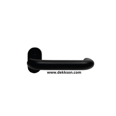 Lever Handle Tube Roses Lhtr 80430 Oval Matt Black Dekkson Door