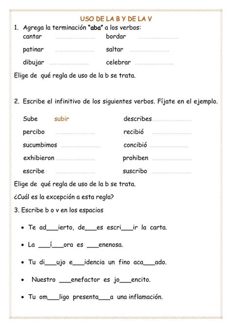 Ficha Online De Ortograf A De La B Y La V Para Primaria Puedes