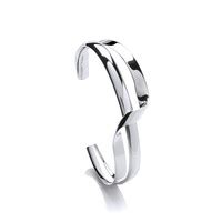 Silver Chunky Double Twist Bangle Cavendish French