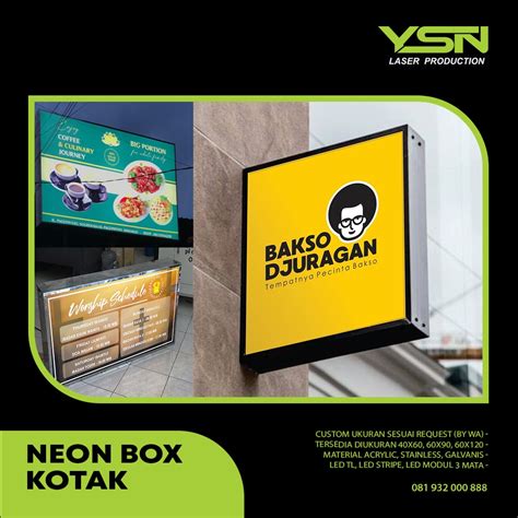 Jual Neon Box Kotak I LED Custom Akrilik Full I Neon Box Kotak LED 1