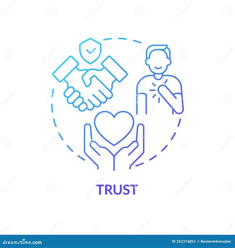 Trust Blue Gradient Concept Icon Stock Vector Illustration Of