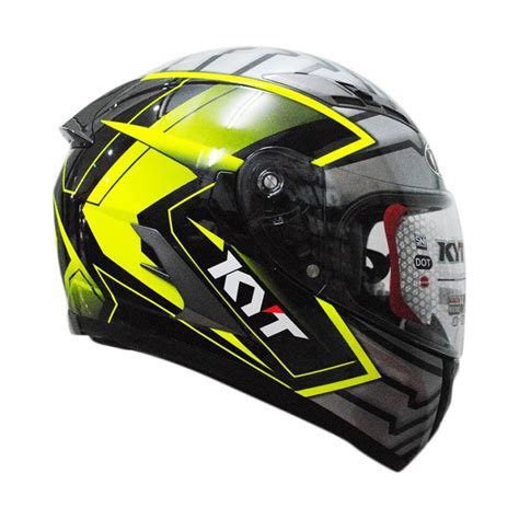 Jual Kyt Falcon Amour Helm Full Face M Black Yellow Fluo Black Red