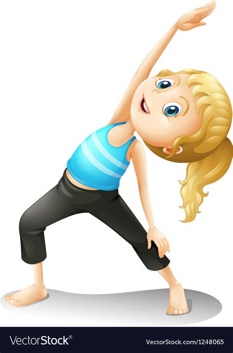 A Girl Exercising Royalty Free Vector Image Vectorstock