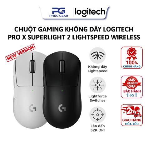 Chuột Gaming Không Dây Logitech Pro X Superlight 2 Lightspeed Wireless Bh 24t HÀng ChÍnh