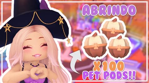 ABRINDO 100 PET PODS de ABÓBORA Será que tive sorte Roblox