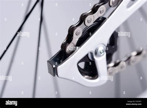 Bicycle Rear Derailleur Close Up Detail Stock Photo Alamy