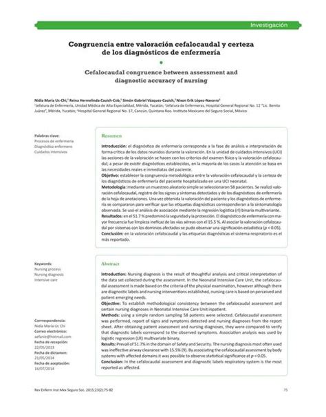 Congruencia entre valoración cefalocaudal y certeza de los diagnósticos