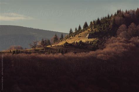 Autumn Mountain Landscape With Traditional House Cabin By Stocksy