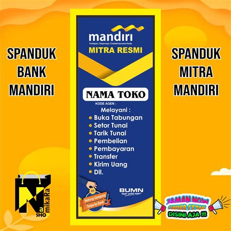 Spanduk Banner Backdrop Mitra Mandiri Terbaru Custom Ukuran X Cm