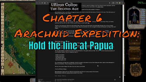 Classic Ultima Online T A Second Age Uosa Arachnid Expedition Chapter