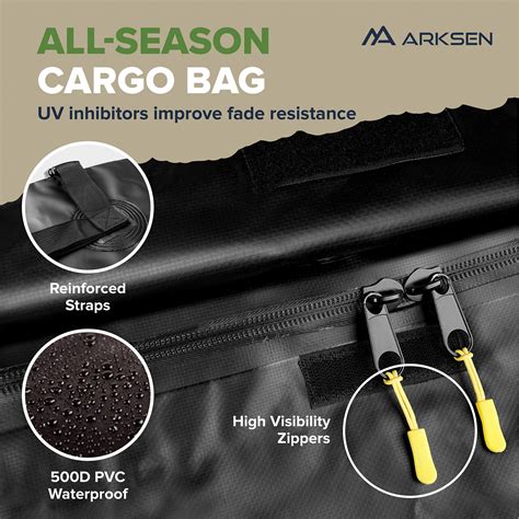 Arksen 64 Universal Black Roof Rack Waterproof Cargo Bag Suv Luggage Carrier