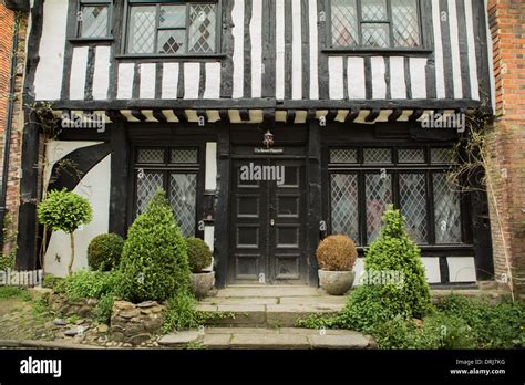 The House Opposite Tudor House On The Historic Cobbled Mermaid Street In Rye East Sussex Uk