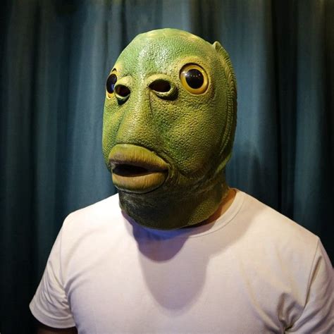 2021 Scary Monster Latex Fish Mask Creature From The Black Lagoon