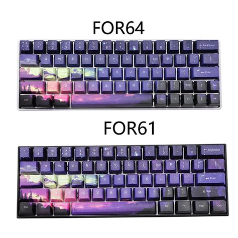 Sunset Starry Sky Keycaps Set Nature Theme Landscape Keysium