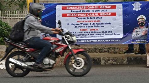 Foto Perluasan Aturan Ganjil Genap Di Jakarta