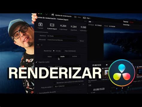 Renderizar Módulo de entrega de DaVinci Resolve a profundidad YouTube