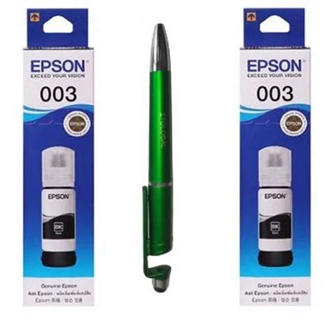 EPSON T 003 BLACK INK BOTTLE SET OF 2 With ITGLOBAL 3in1 Rotating