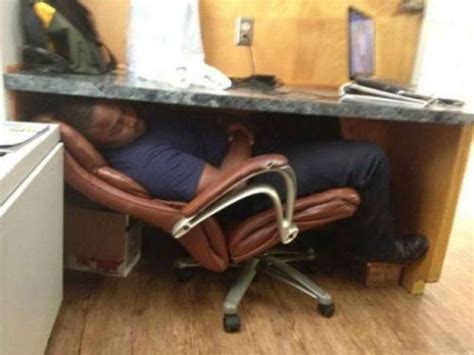 Funny Person Sleeping At Desk