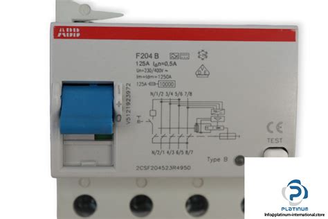 Abb F204 B 12505 Residual Current Circuit Breaker Platinum