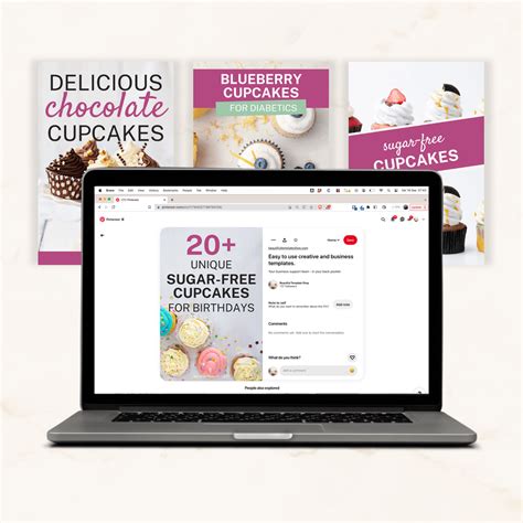 Baking Blogger Pinterest Pin Canva Templates Beautiful Template Shop