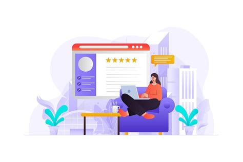 Premium Vector Customer Feedback Flat Illustration