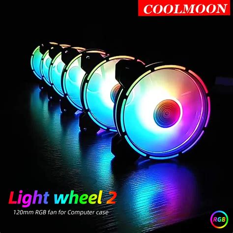 Coolmoon V Pin Rgb Gaming Pc Fans Light Wheel Heatsink Dissipation