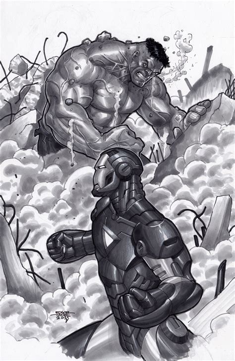 Incredible Hulk vs Iron Man by edtadeo on DeviantArt