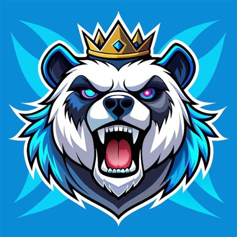 Premium Vector Angry Roar Face Panda Esport Gaming Logo