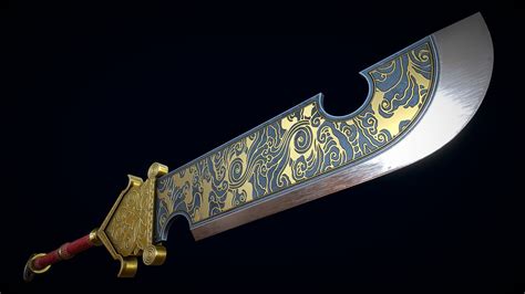 Chinese Great Broadsword Buy Royalty Free D Model By Cgnewbie