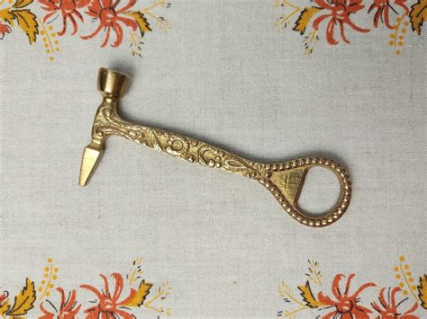 Brass Hammer Bottle Opener Ice Breaker Vintage Barware Etsy