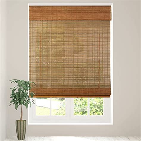 Calyx Cordless Bamboo Roman Shade Blind Light Filtering W X