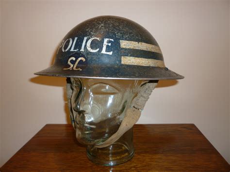 British Wwii Special Constable Sergeant Police Steel Helmet