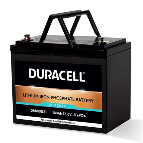 Duracell Lifepo4 Battery 100 Ah 128 Volt Deep Cycle Lithium Iron