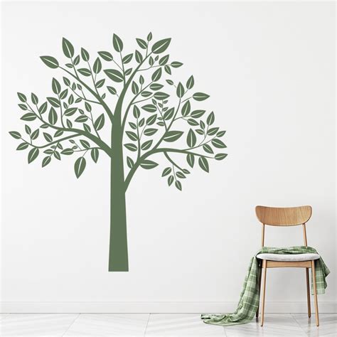 Leafy Tree Wall Sticker Birch Tree Wall Decal Kids Nursery Home Decor