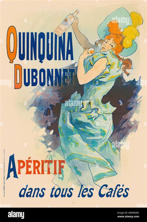 Quinquina Dubonnet Apéritif dans tous led cafés by Jules Chéret 1836