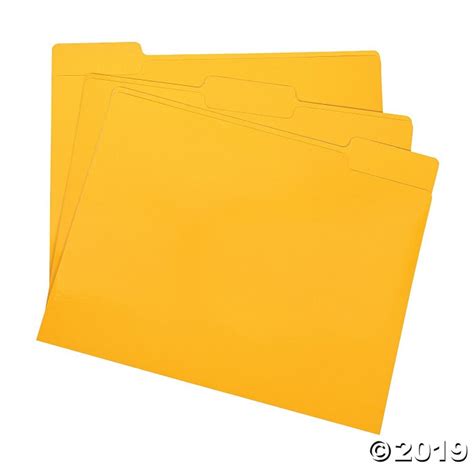 Yellow File Folders (Per Dozen) | GlowUniverse.com