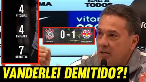 Demitido Luxemburgo Treta Na Coletiva Do Corinthians Vanderlei Fica