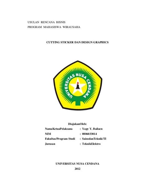 Contoh Proposal Usaha Elektronika Pulp