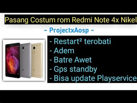 Pasang Cosrom Redmi Note X Projectxaosp Nikel Solution Id