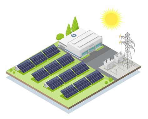 Solar Panels Farm Power Plant With Solar Cell Green Energy Ecology