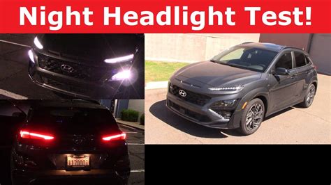 2022 Hyundai Kona Headlight Test And Night Drive Youtube