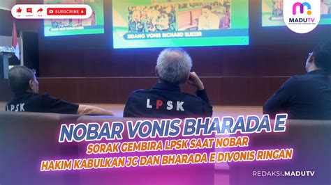 Sorak Gembira Lpsk Saat Nobar Hakim Kabulkan Jc Dan Bharada E Divonis