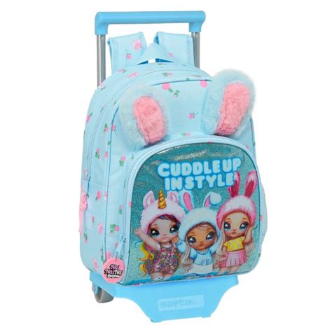 Sac Dos Roulettes Na Na Na Surprise Blue Rabbit Cm Trolley