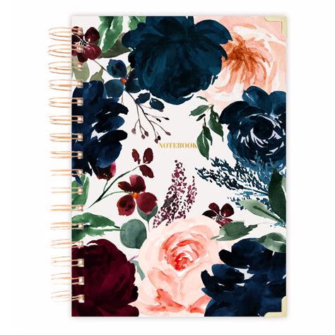 Dark Floral Notebook - Simply Notebooks