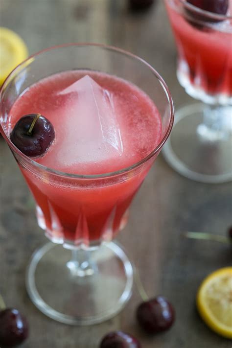 Orange Cherry Vodka Cocktail With Homemade Cherry Simple Syrup Sugar And Charm Sugar And Charm