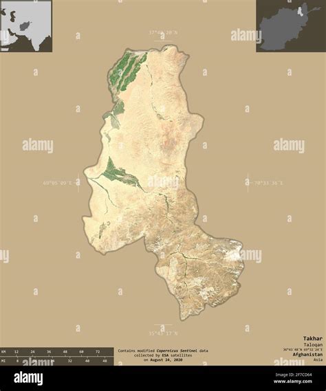 Takhar Province Of Afghanistan Sentinel 2 Satellite Imagery Shape