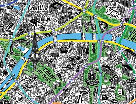 Hand Drawn Paris Map by Jenni Sparks | Stampede: Curated