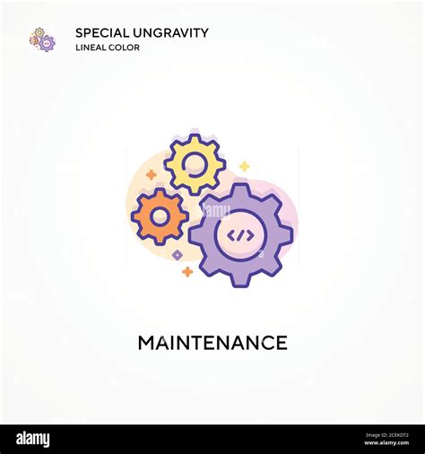 Maintenance Special Ungravity Lineal Color Icon Modern Vector